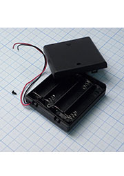 ZH296, держ. бат.АА*4 + пров.+выкл.+крышка