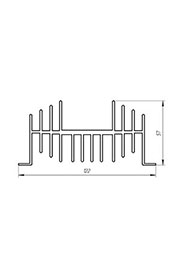 АВМ-583-150, радиатор 122х60мм длина 150мм, аналог HS135