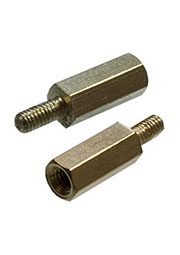 PCHSN-12, стойка латунная для печатной платы М3 шестигранная, отверстие-винт