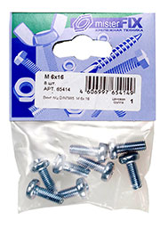 65414, винт п/ц DIN 7985 M 6х16