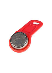 DS1990A-red, ключ электронный Touch Memory  с держателем красный
