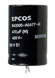 B43305A5477M, конденсатор электролитический 470мкФ 450В 85гр