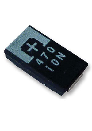 20TQC100MD2, конденсатор танталовый полимерный 100мкФ 20В 20% D2