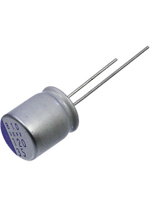 35SEPF120M, Radial, 35V 120uF /10*13/105 C Polymer
