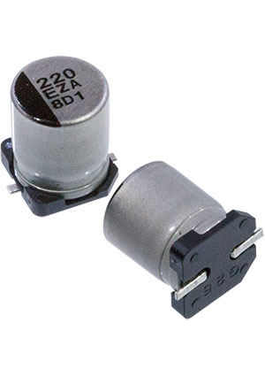 EEHZA1E221P, SMD эл-лит 25V 220uF /8*10.2/105 C Polymer Hybrid