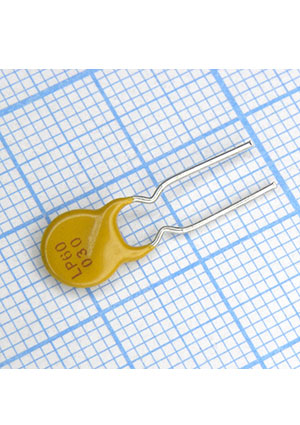 LP60-030F, PPTC предохранитель с радиальным выводом cерия 60V LP60