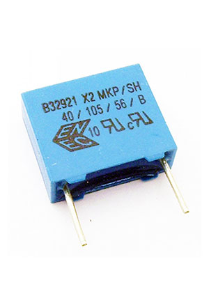 B32921C3473M, B32921C3473M000, X2 конденсатор пленочный 0.047uF 20% 305Vac