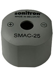SMAC-25-P15, пьезоизлучатель с генератором.25мм индустр.исп.