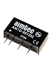 AM1D-0512SZ, DC/DC преобразователь 1Вт вх 5В вых 12В 83мА SIP7 1000В