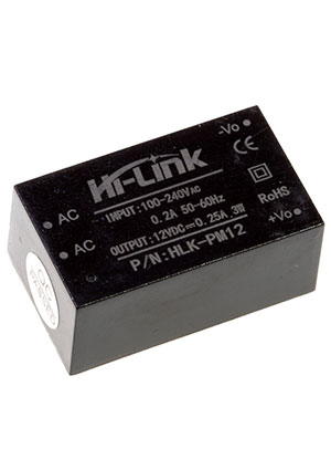 HLK-PM12, AC-DC преобразователь 220В 12B 3Вт