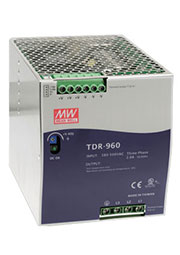 TDR-960-24, Блок питания, вход: 3-фазное 340-550В, выход: 24В,40А,960Вт