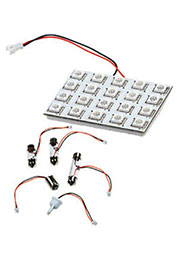 PCB-52*35-20SMD-B-12V, свето диод для авто синий 5*4диода 5перех