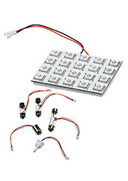 PCB-52*35-20SMD-G-12V, свето диод для авто зелен 5*4 диодов 5переходн