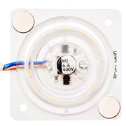 02-12, Плата светодиодная SMD2835, c линзой, 220В,12Вт,63х63мм,960Лм,2700К