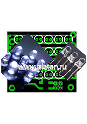 SR-5X1WN, Набор, плата алюминиевая + 5 белых светодиодов1 Вт Emitter