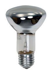 60R63/E27, Лампа  60Вт, зеркальная, цоколь E27, R=63mm