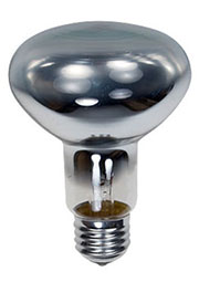 60R80/E27, Лампа  60Вт, зеркальная, цоколь E27, R=80mm