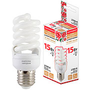 SQ0347-0008, Лампа люминесцентная НЛ-FSТ2-15 Вт-2700 К Е27 (42х102 мм)