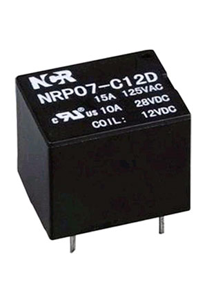 NRP-07-C-12D, Реле 1 переключ. 12VDC, 7A/250VAC SPDT