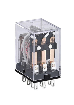 285380, Промежуточное реле JZX-22F(D) 4 конт. с инд. LED 3А 220В AC
