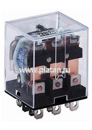 HHC68A-3Z-24D (Plug-in), Реле 3 переключ. 24VDC, 10A/240VAC 3PDT