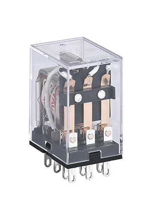285197, Промежуточное реле JZX-22F(D) 3 конт. с инд. LED 5А 24В AC