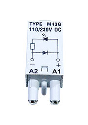 MODUL LD M43G GRAY, 854845 , Защитный модуль светодиод+диод (поляризация N), 110/230VDC, Цвет зелен