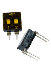 DI-F02, Dip переключатель герметичный 2 поз. 2.54мм 24В 25мА