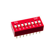 GDS08H-R2, (= 1825057-7 ADE0804), DIP переключатель 8 поз. 2.54мм 24В 100мА