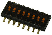 DHN-08-T-V, DIP переключатель 8 поз. SMD 1.27мм (NHDS-08)