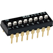 1825057-7, ADE0804, DIP переключатель 8 поз. 2.54мм 24В 100мА