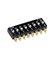 DMHA-08G-G, DIP переключатель 8 поз. SMD 2.54мм (аналог SWD4-8)