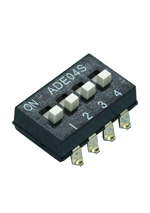 1825058-7, ADE04S04, Dip переключатель SMD шаг 2.54мм
