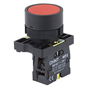 574817, Кнопка управления NP2-EA42 без подсветки красная 1НЗ IP40