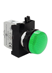 CP090XY, Арматура сигнальная зеленая со светодиодом 12-30 В перем. и пост. тока