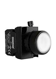 CP202DB, Кнопка нажимная круглая белая (2НЗ)