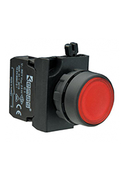 CP202DK, Кнопка нажимная круглая красная (2НЗ)