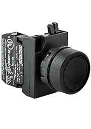 CP100DH, Кнопка нажимная круглая черная (1НО)