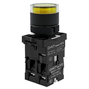 574738, Кнопка управления NP2-EW3565 1НО+1НЗ желтая AC/DC230В(LED) IP40