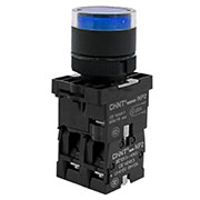 574739, Кнопка управления NP2-EW3665 1НО+1НЗ синяя AC/DC230В(LED) IP40
