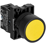 574818, Кнопка управления NP2-EA51 без подсветки желтая 1НО IP40