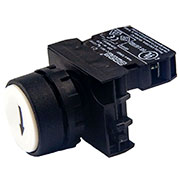 B100DBOD, Кнопка нажимная, белая, вертикальная стрелка