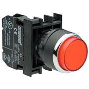 B100HK, Кнопка выступающая красная (1НО)
