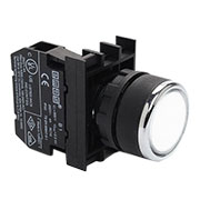 B101DB, Кнопка нажимная круглая белая