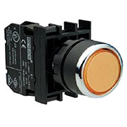 B101DS, Кнопка нажимная круглая желтая