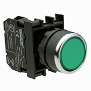 B101DY, Кнопка нажимная круглая зеленая