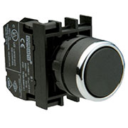 B102FH, Кнопка с фиксацией черная (1НО+1НЗ)