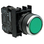 B132DY, Кнопка с блоком подсветки зеленая