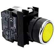 B180DS, Кнопка с подсветкой-светодиод желтая
