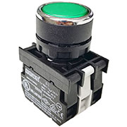 B192DY, Кнопка с подсветкой-светодиод зеленая